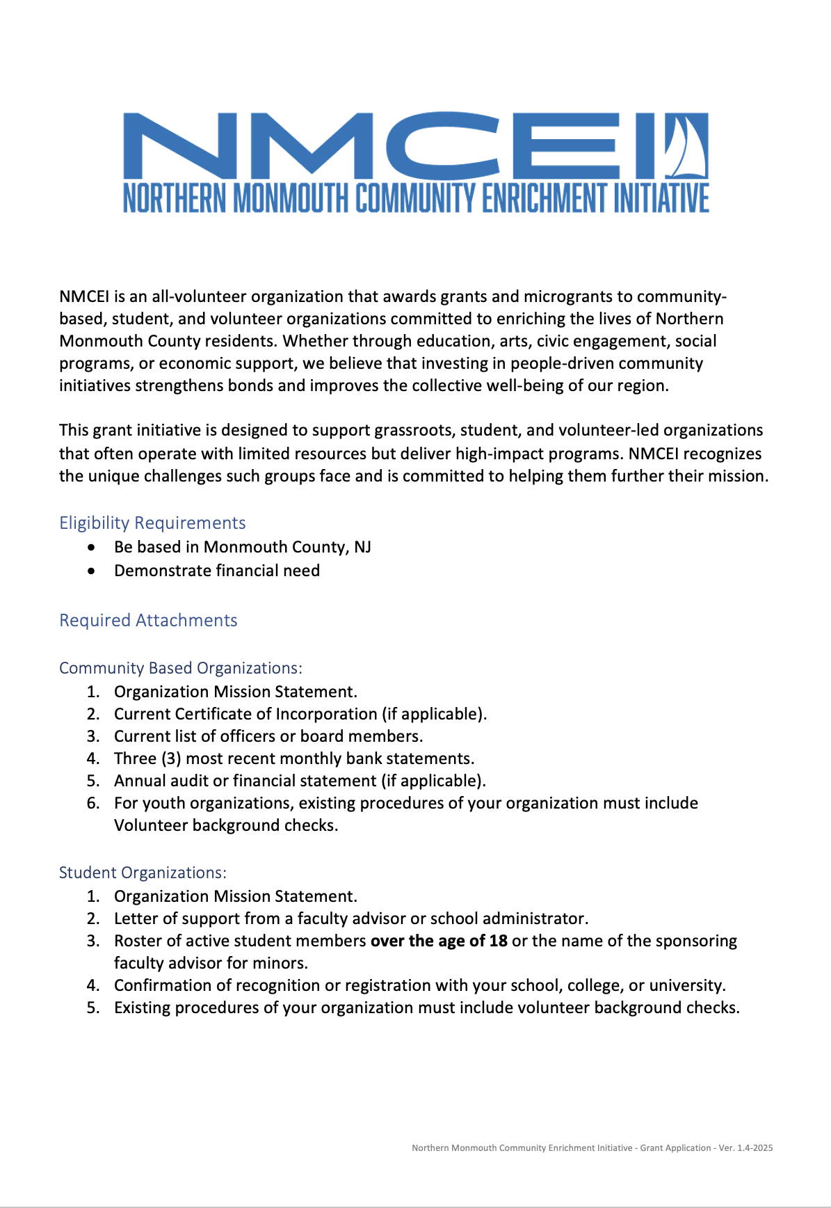 Microgrant Application